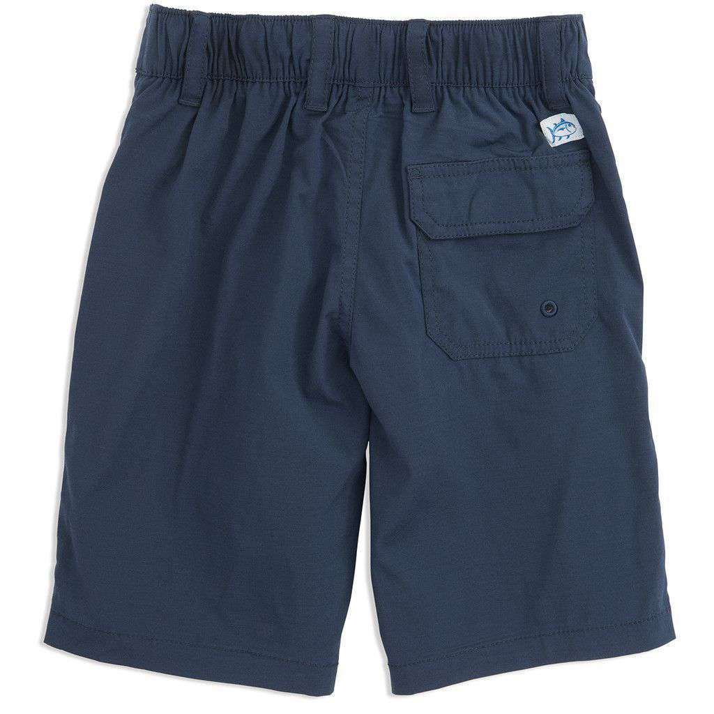 Youth Tide to Trail Performance Water Shorts in True Navy by Southern Tide - Country Club Prep