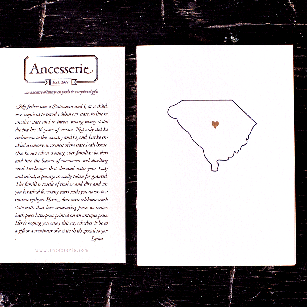 South Carolina Note Card Set by Ancesserie - Country Club Prep
