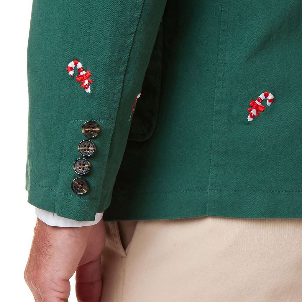 Spinnaker Blazer with Embroidered Candy Canes by Castaway Clothing - Country Club Prep