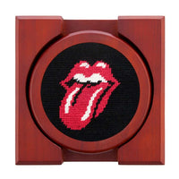 Rolling Stones Needlepoint Coaster Set by Smathers & Branson - Country Club Prep