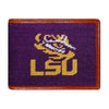 LSU Needlepoint Wallet in Purple by Smathers & Branson - Country Club Prep
