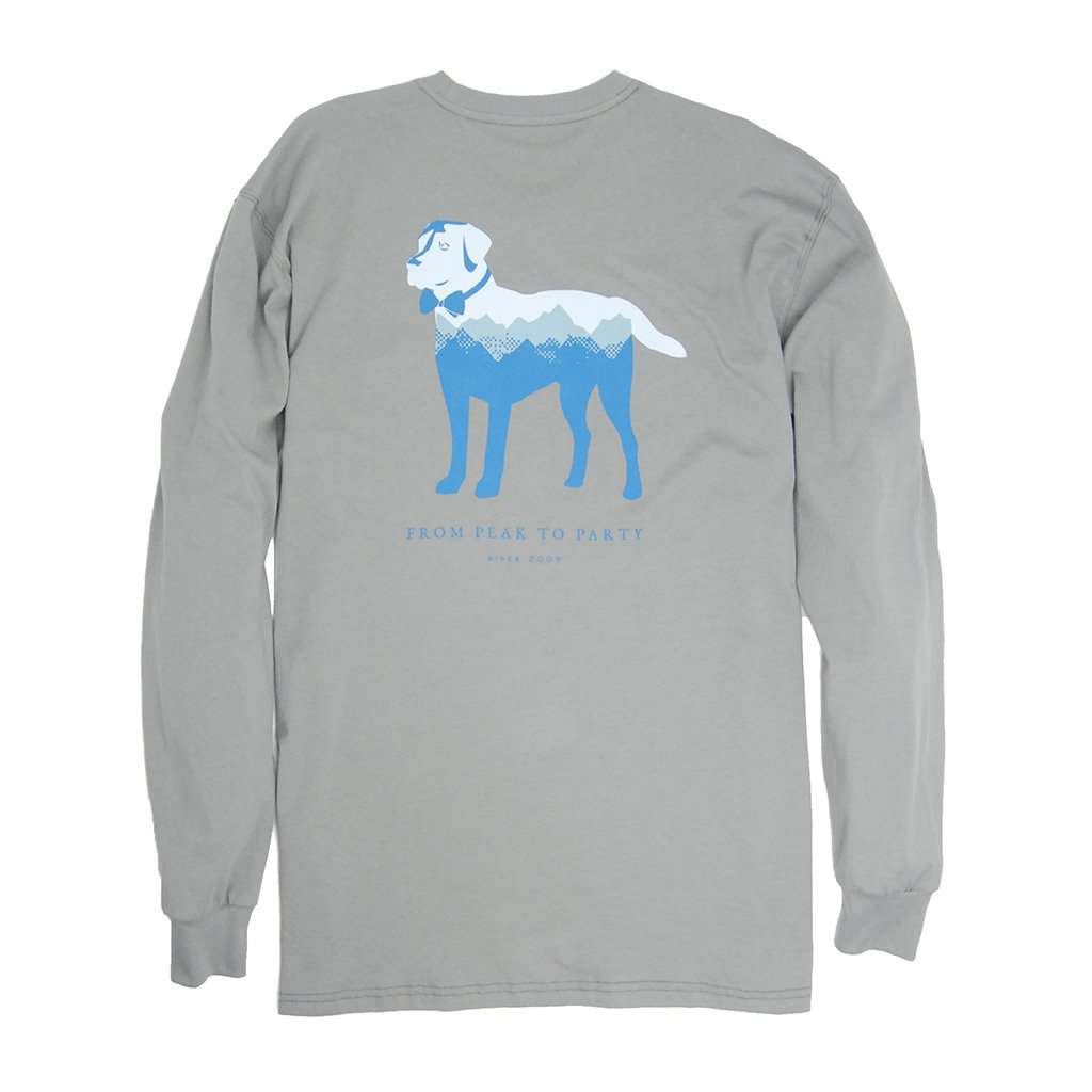 Long Sleeve Peak Party Animal Tee in Flint Grey by Southern Proper - Country Club Prep