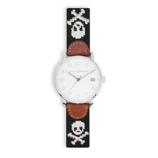 Jolly Roger Needlepoint Watch by Smathers & Branson - Country Club Prep