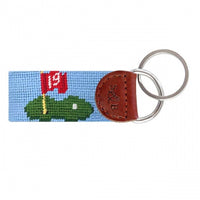 Beverage Cart Needlepoint Key Fob by Smathers & Branson - Country Club Prep