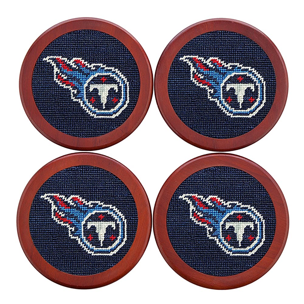Tennessee Titans Needlepoint Coasters by Smathers & Branson - Country Club Prep