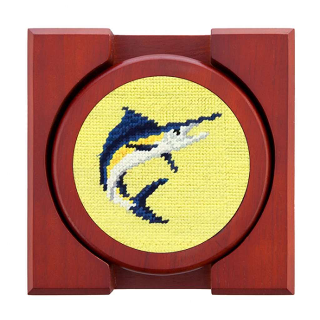 Marlin Needlepoint Coasters by Smathers & Branson - Country Club Prep