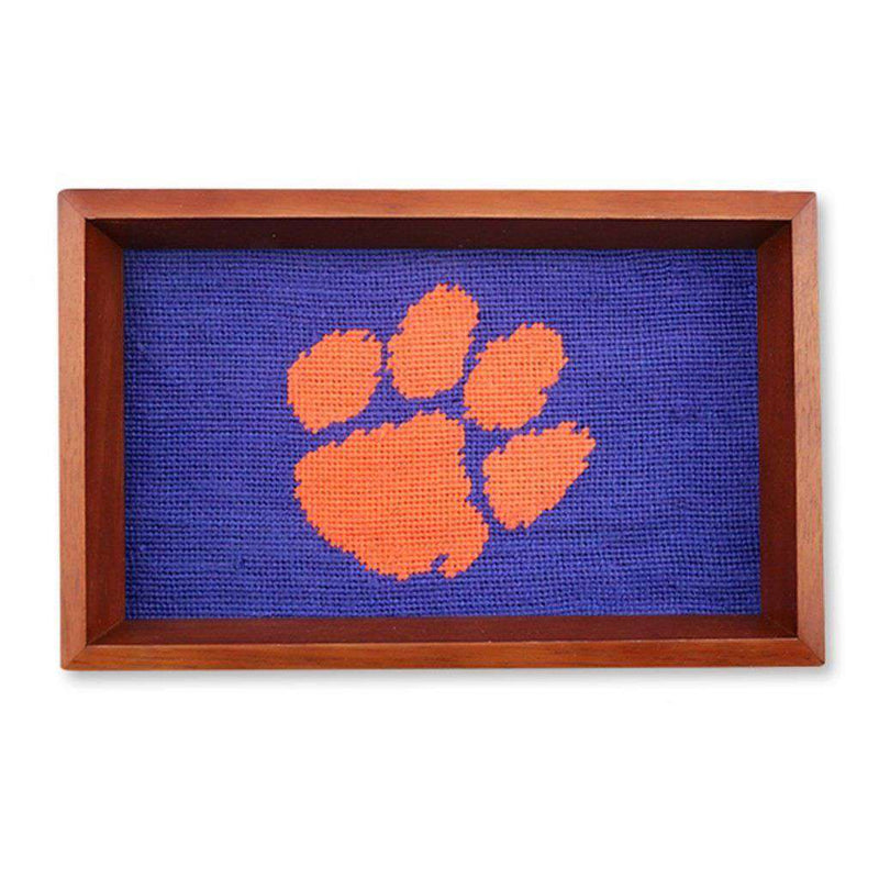 Clemson University Needlepoint Valet Tray by Smathers & Branson - Country Club Prep