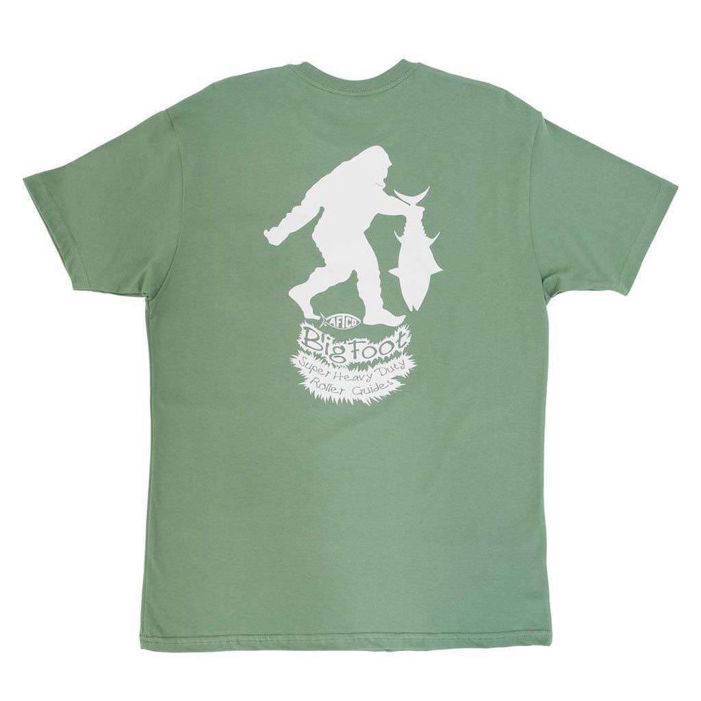 Bigfoot Tee Shirt in Drab Olive by AFTCO - Country Club Prep
