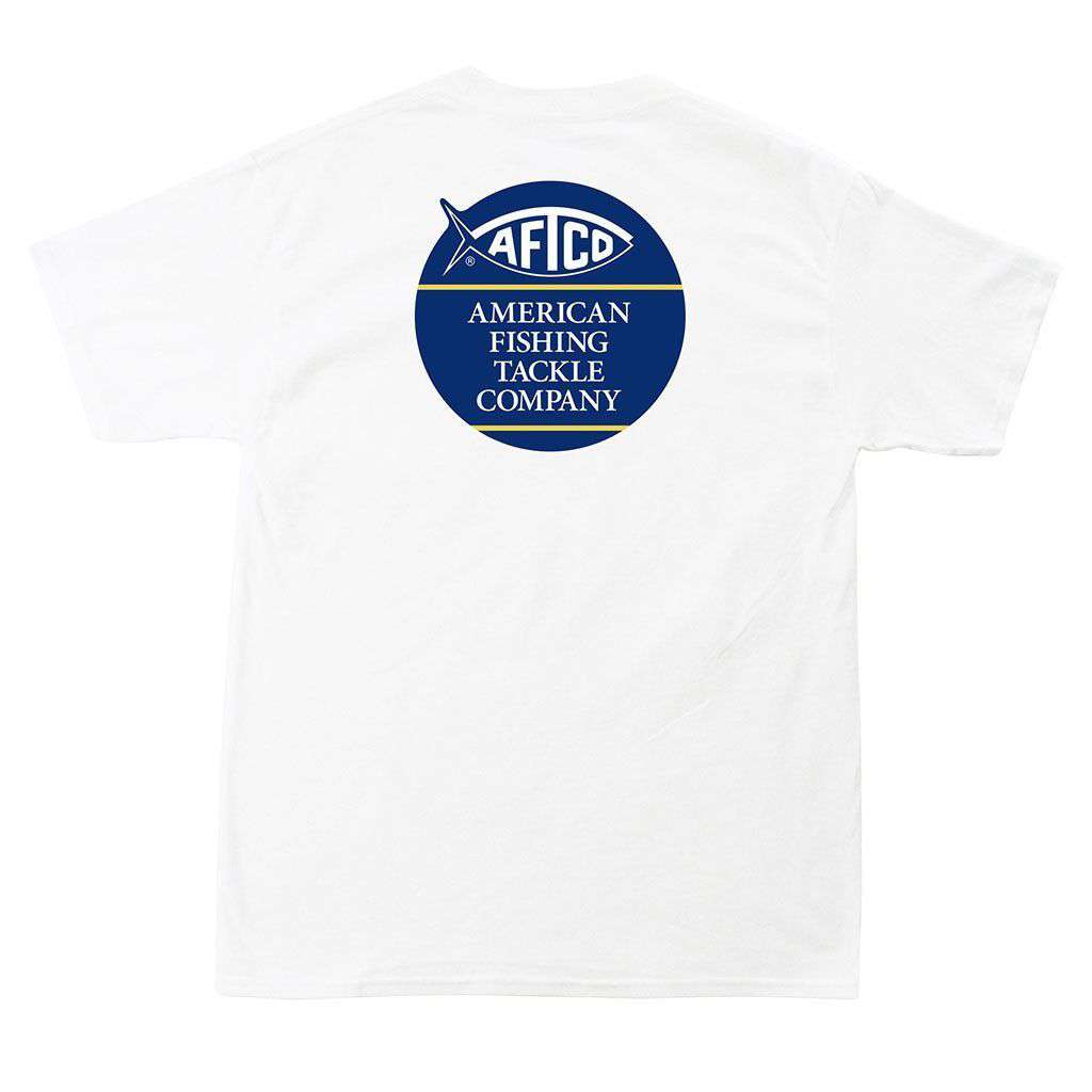 Blob Tee Shirt in White by AFTCO - Country Club Prep