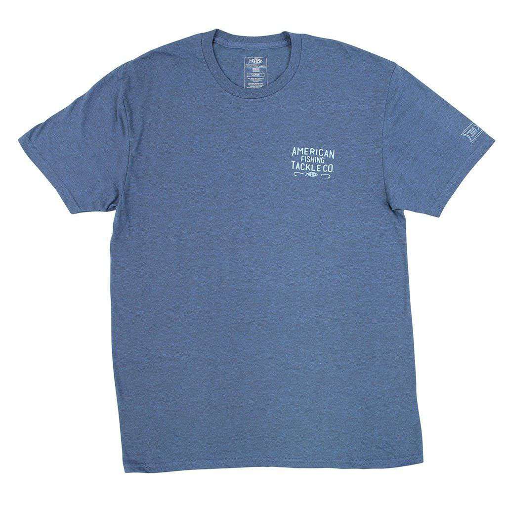 Chipper Tee Shirt in Indigo Heather by AFTCO - Country Club Prep