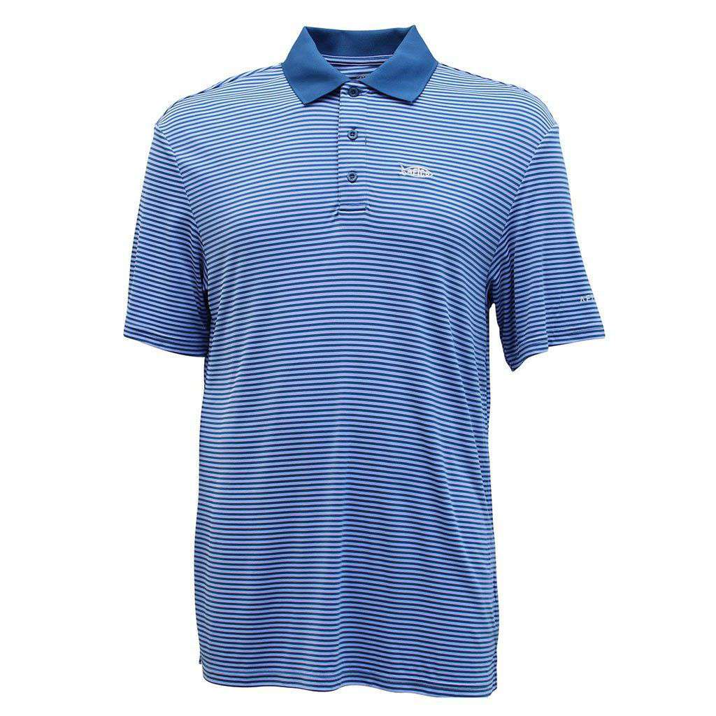 Divot Performance Polo in Blue Steel by AFTCO - Country Club Prep