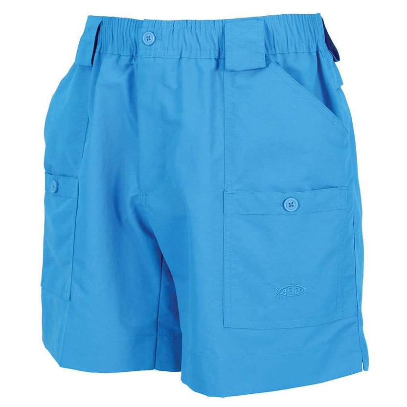 AFTCO Fishing Shorts in Vivid Blue Country Club Prep