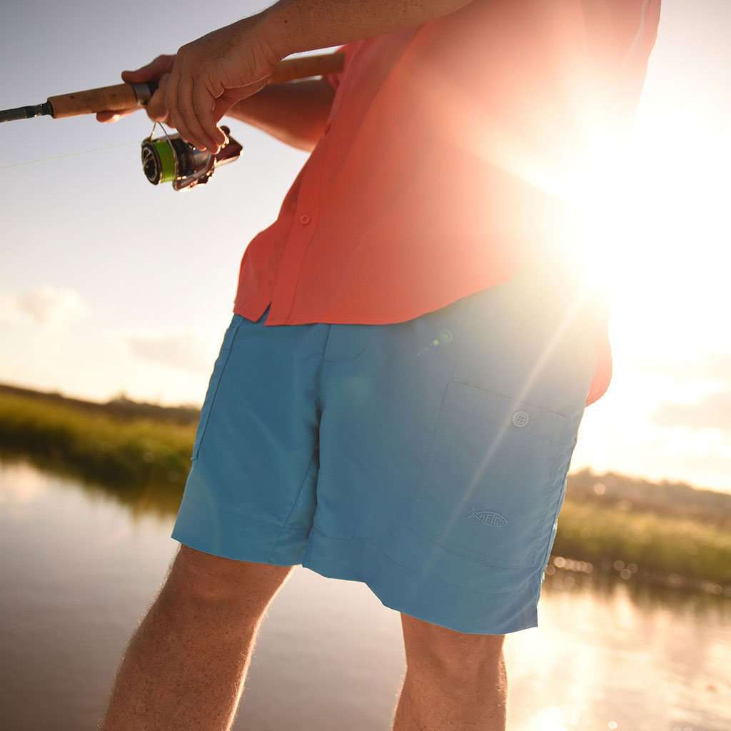 Fishing Shorts in Vivid Blue by AFTCO - Country Club Prep