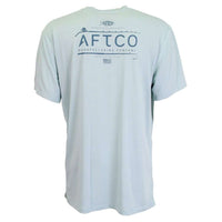 Fishtale Performance Tee Shirt in Moonstone by AFTCO - Country Club Prep