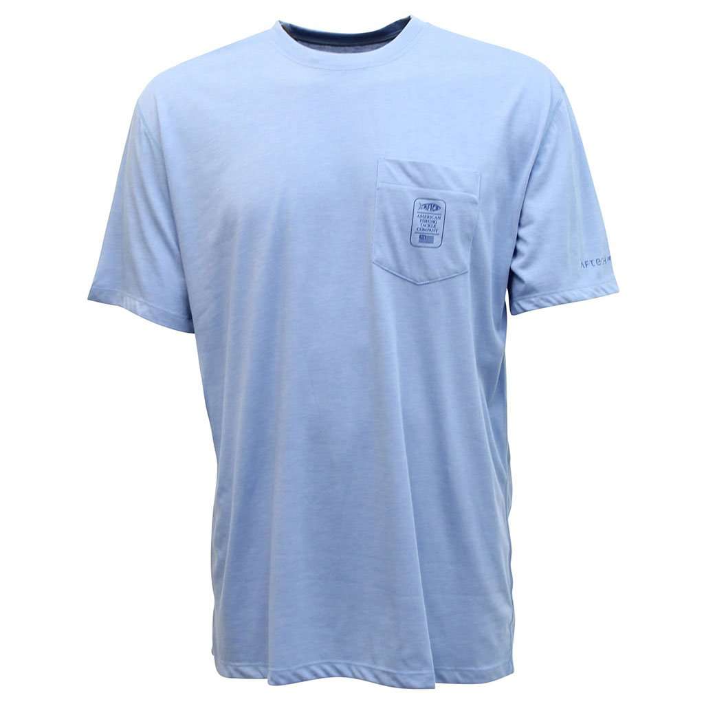 Haze Performance Tee Shirt in Magnum Blue by AFTCO - Country Club Prep
