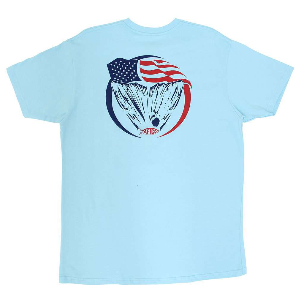 Loud Tee Shirt in Light Blue by AFTCO - Country Club Prep