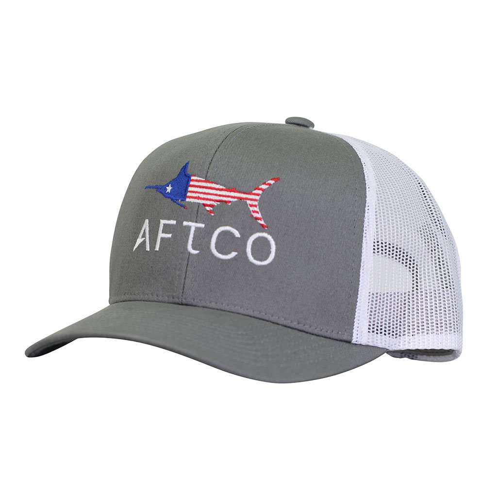 Meric Trucker Hat in Safari by AFTCO - Country Club Prep