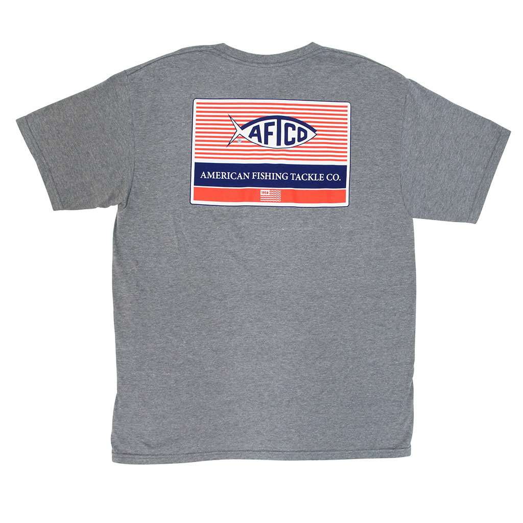 Standard Tee Shirt in Graphite Heather by AFTCO - Country Club Prep