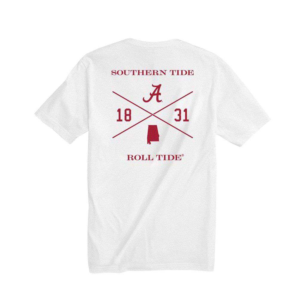 Alabama Crimson Tide Cross Short Sleeve T-Shirt by Southern Tide - Country Club Prep