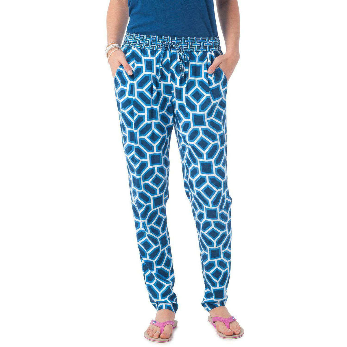 Avery Pant in Mosaic Print by Southern Tide - Country Club Prep