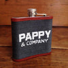 Pappy Van Winkle Needlepoint Flask in Grey by Smathers & Branson - Country Club Prep