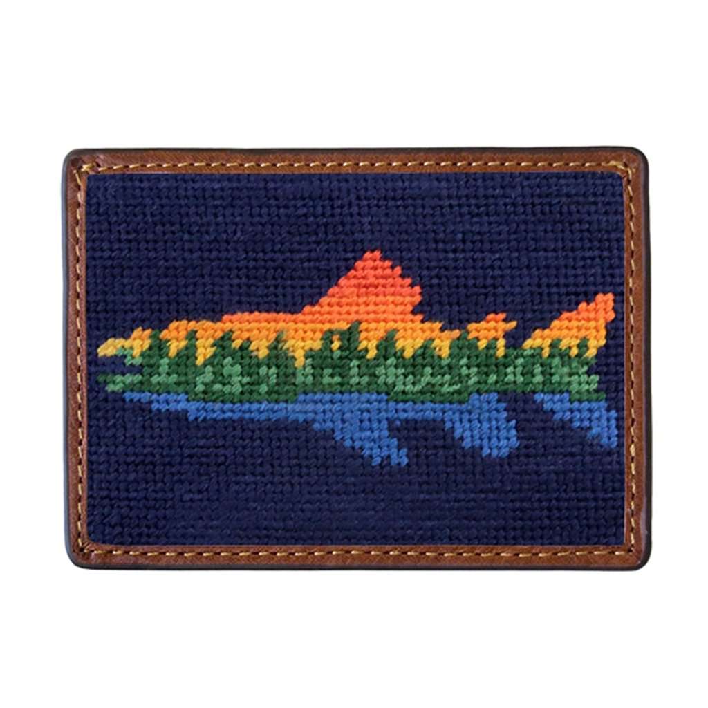 Lake Trout Needlepoint Credit Card Wallet by Smathers & Branson - Country Club Prep