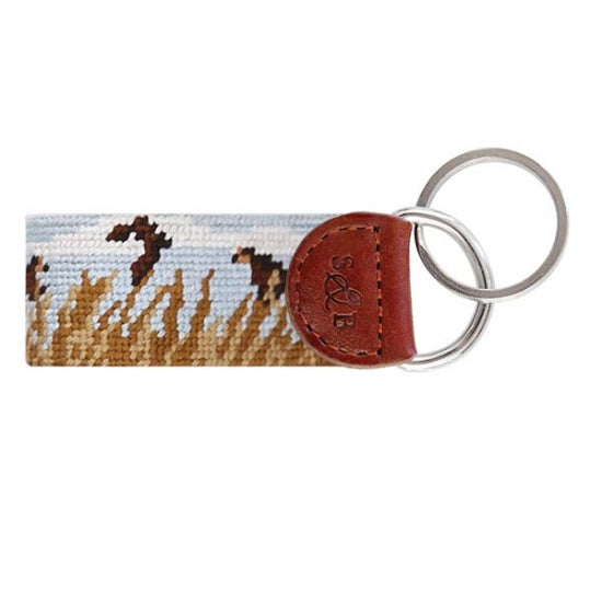 Upland Shoot Needlepoint Key Fob by Smathers & Branson - Country Club Prep
