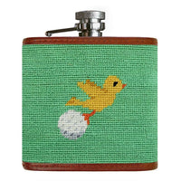 Talk Birdie To Me Needlepoint Flask by Smathers & Branson - Country Club Prep