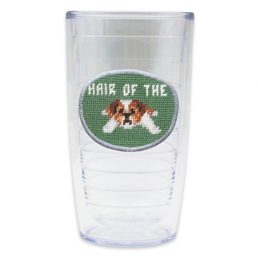 Hair of the Dog Needlepoint Tumbler by Smathers & Branson - Country Club Prep