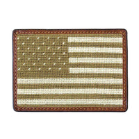 Armed Forces Flag Needlepoint Credit Card Wallet by Smathers & Branson - Country Club Prep