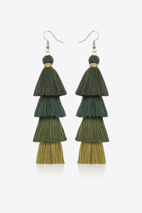 Layered Tassel Earrings - Country Club Prep