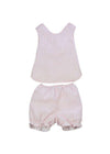 Betsey Bow Back Bloomer Set in Pink Seersucker by The Beaufort Bonnet Company - Country Club Prep