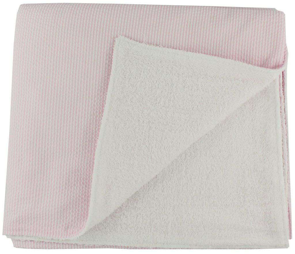 Bishop Beach Towel in Pink Seersucker by The Beaufort Bonnet Company - Country Club Prep