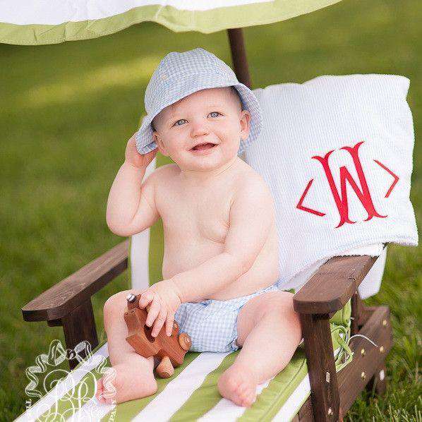 Bucket Hat in Blue Gingham by The Beaufort Bonnet Company - Country Club Prep