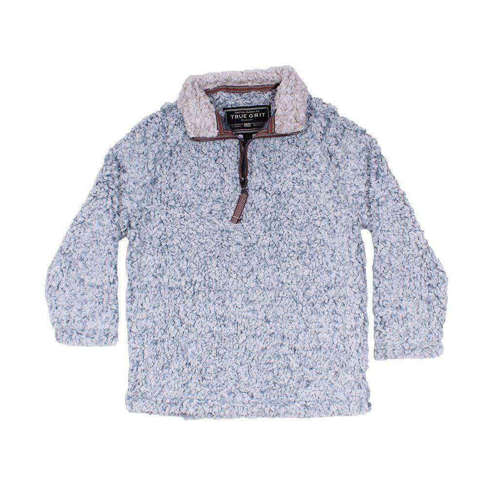 CHILD'S Frosty Tip 1/4 Zip Pullover in Denim by True Grit - Country Club Prep