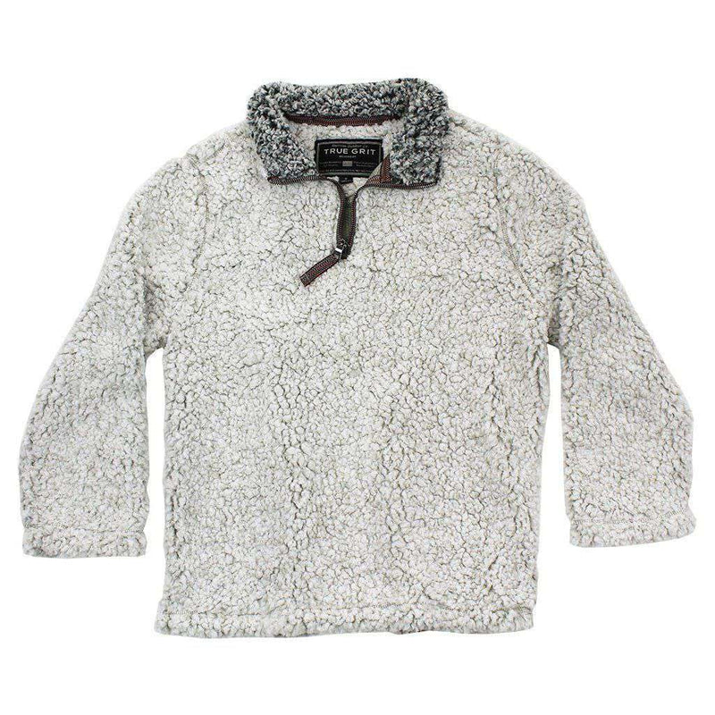 CHILD'S Frosty Tip 1/4 Zip Pullover in Putty by True Grit - Country Club Prep