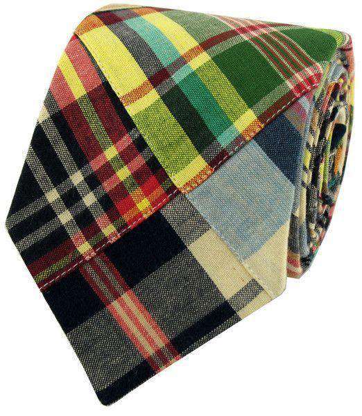 Child's Madras Plaid Tie in Great Island by Just Madras - Country Club Prep
