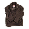 CHILD'S Silky Pile Pullover 1/4 Zip in Brown by True Grit - Country Club Prep