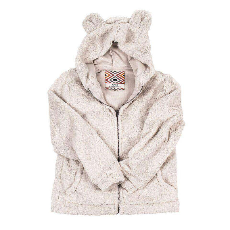 CHILD'S Silky Pile Pullover Teddy Bear in Winter White by True Grit - Country Club Prep