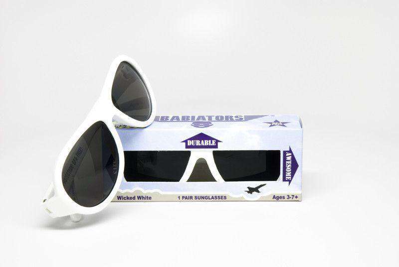 Children's Sunglasses in Wicked White by Babiators - Country Club Prep