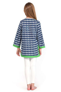Girl's Annapolis Cotton Tunic in Navy by Malabar Bay - Country Club Prep