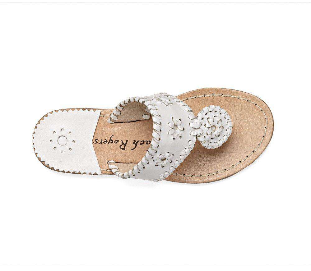 Young Girls' Palm Beach Miss Sandal in White by Jack Rogers - Country Club Prep