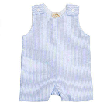 Bailey Boys Baby / Toddler Jon Jon with Tabs - Aqua Palm Seersucker main image 1