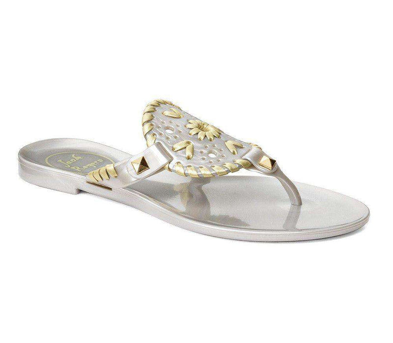 Junior's Miss Georgica Jelly Sandal in Silver/Gold by Jack Rogers - Country Club Prep