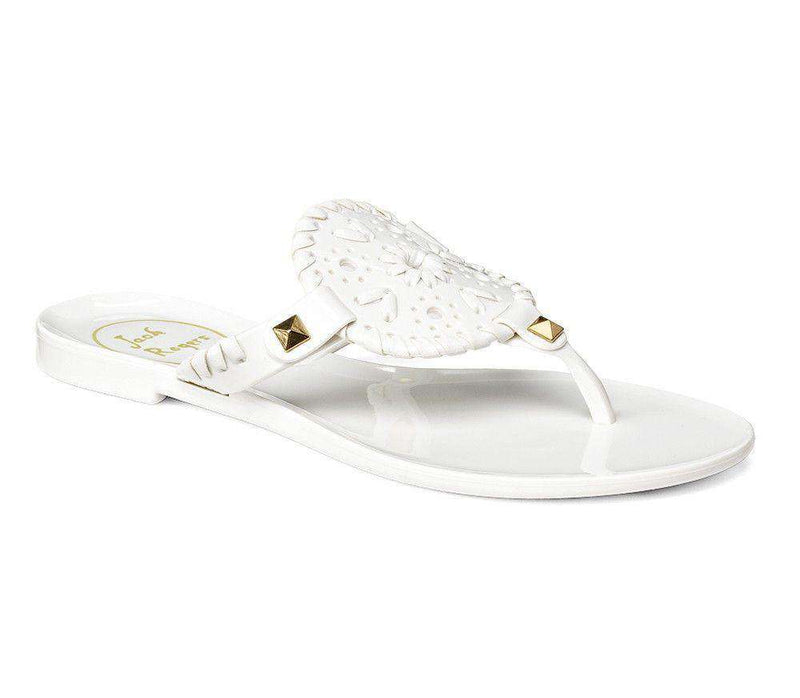 Jack Rogers Miss Georgica Jelly Sandal in White – Country Club Prep