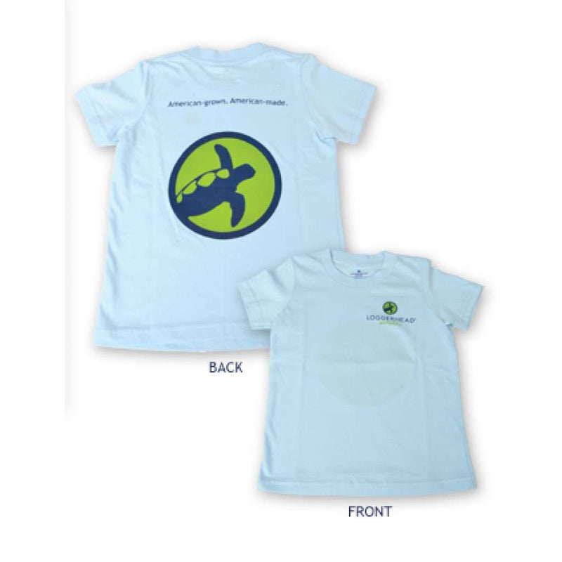 Youth Circle Logo Tee in Sky Blue by Loggerhead Apparel - Country Club Prep