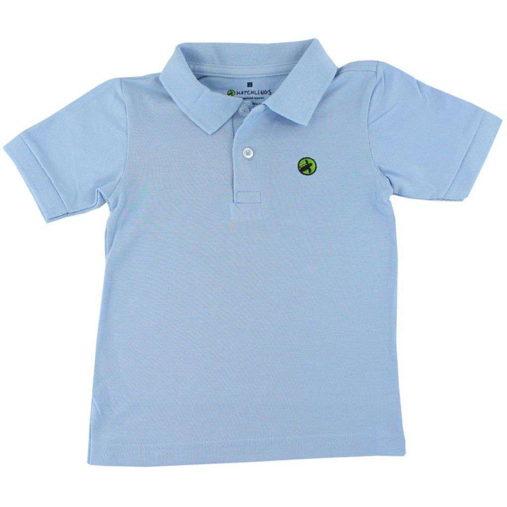Youth Hatchlings Polo in Haint Blue by Loggerhead Apparal - Country Club Prep