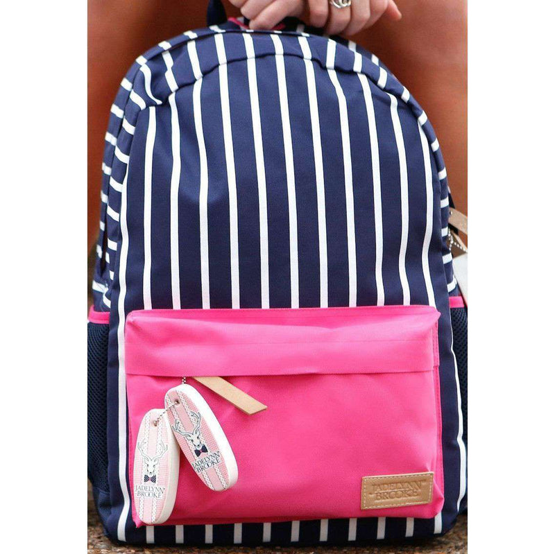 Backpack in Navy Stripe by Jadelynn Brooke - Country Club Prep