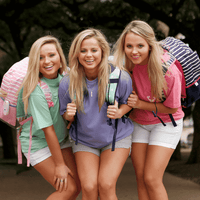 Backpack in Pink Stripe by Jadelynn Brooke - Country Club Prep
