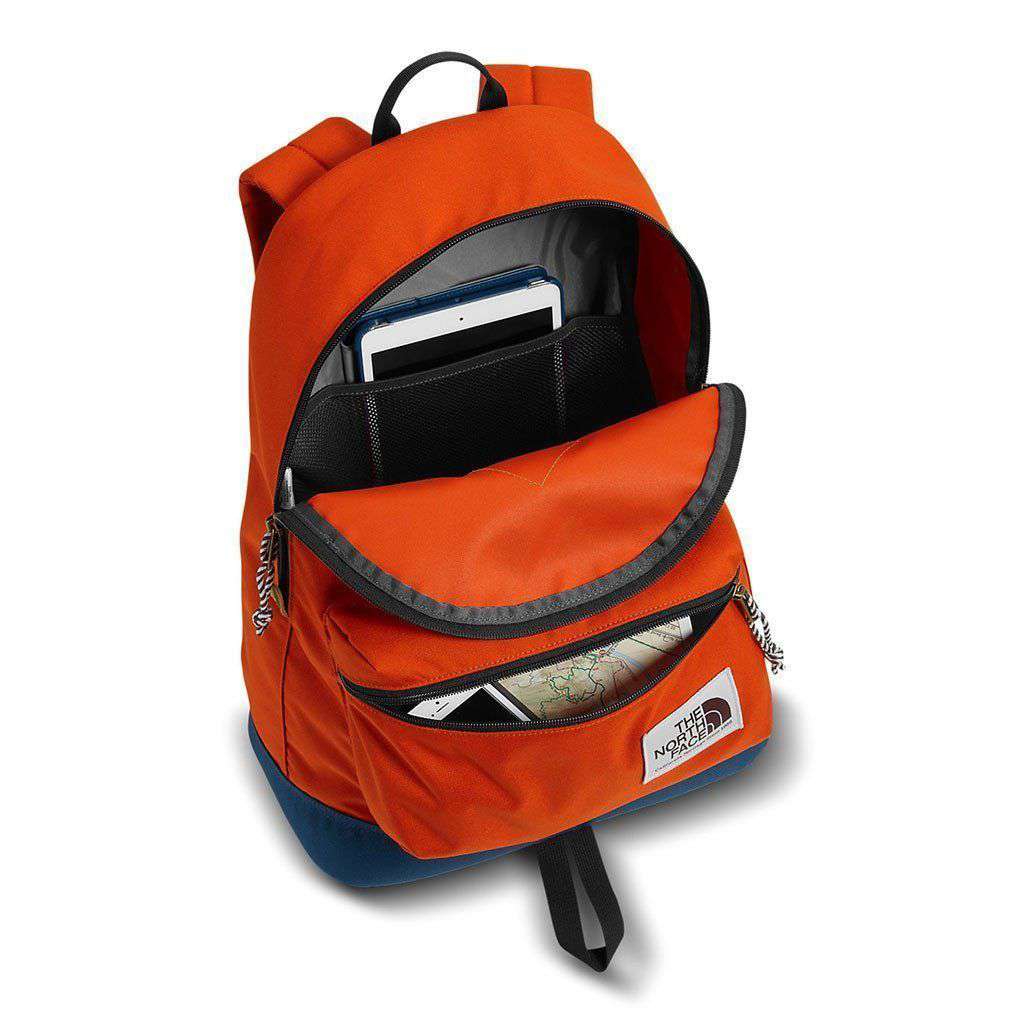 The North Face Berkeley Backpack in Tibetan Orange and Monterey Blue –  Country Club Prep